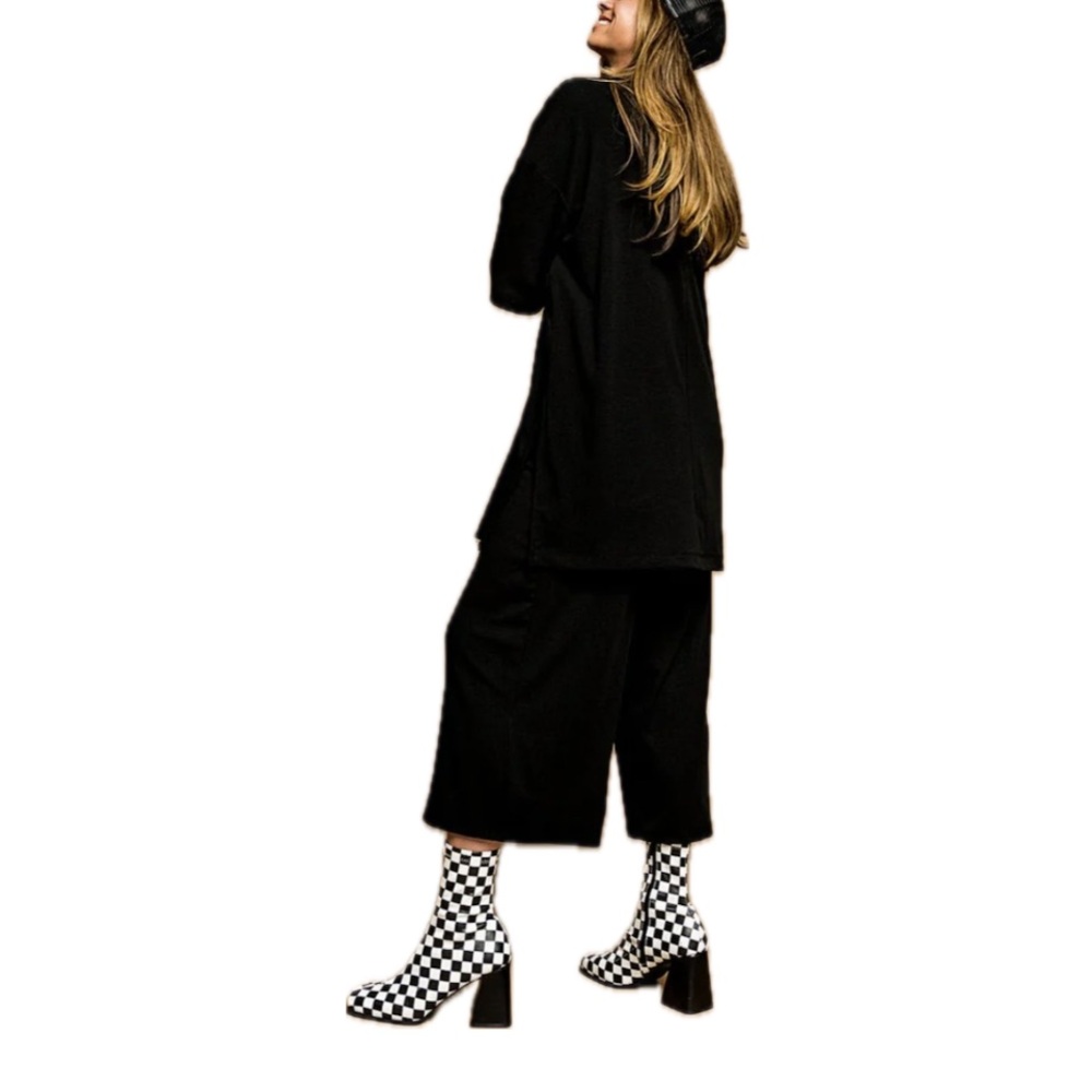 Dressed in Lala: Lex Ribbed Playsuit in Black